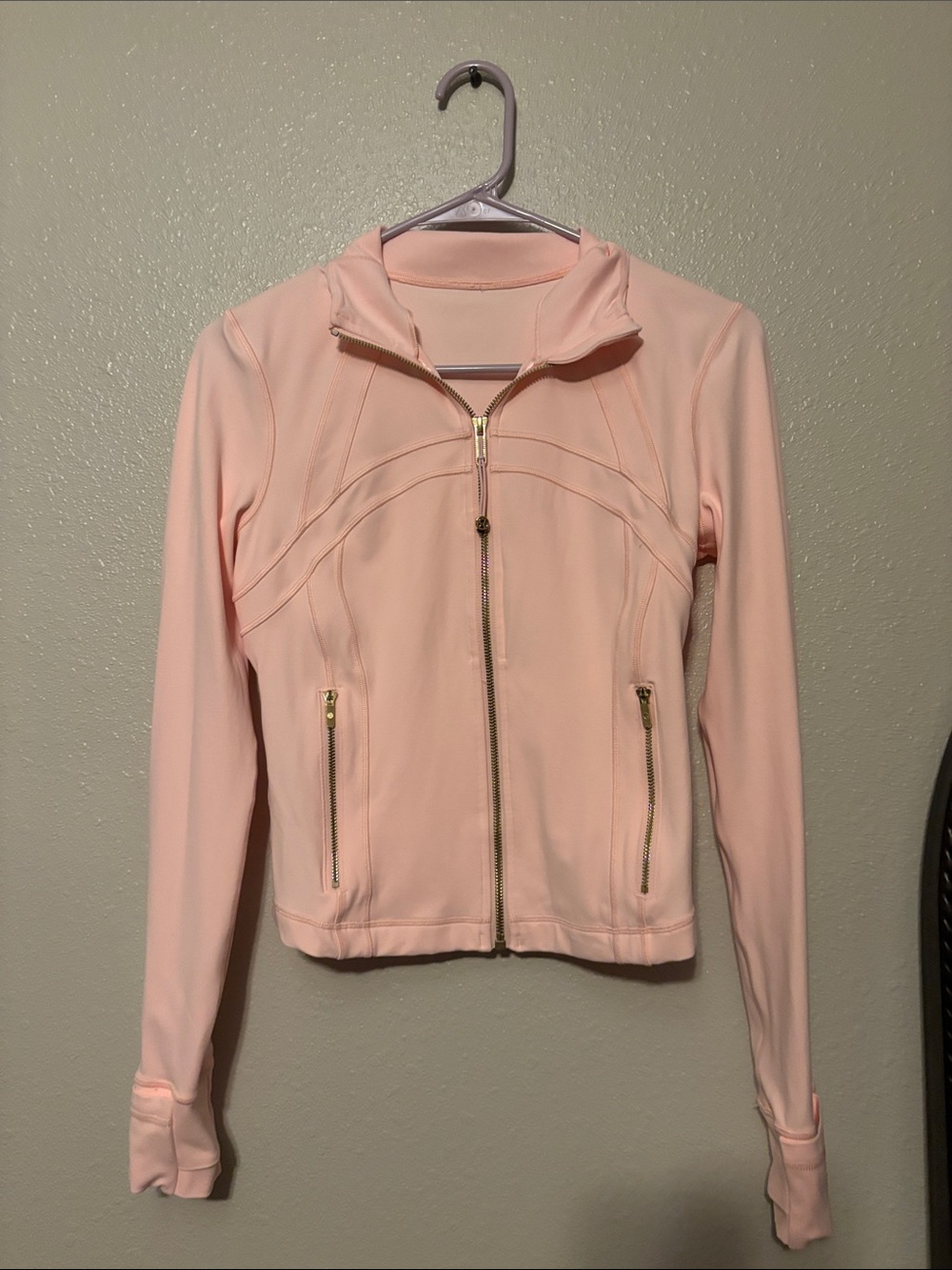 lululemon Blush Quartz/Gold Zipper Define Jacket